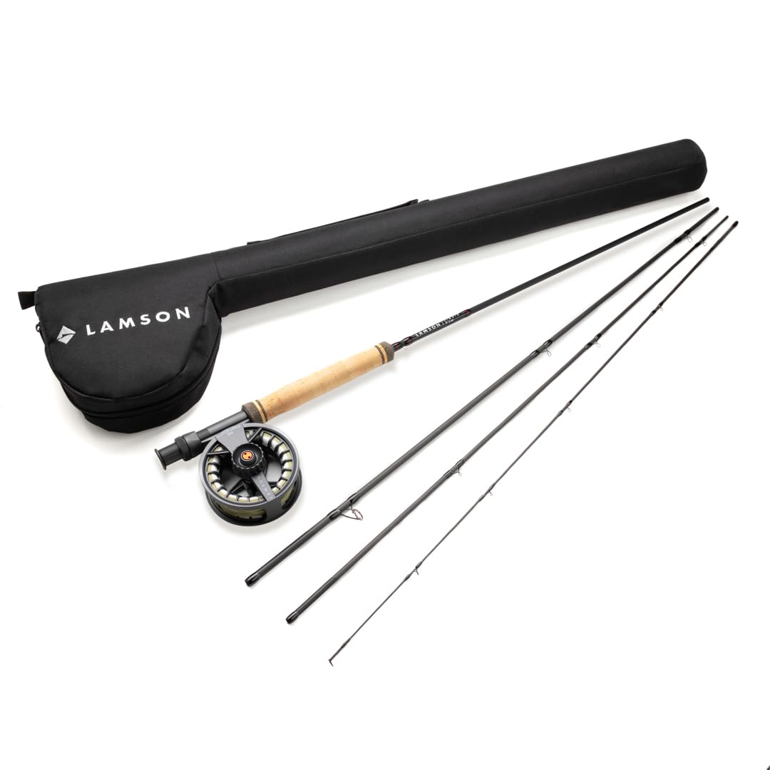 LAMSON Liquid Combo rod and reel setup ready for water with smooth casting potential