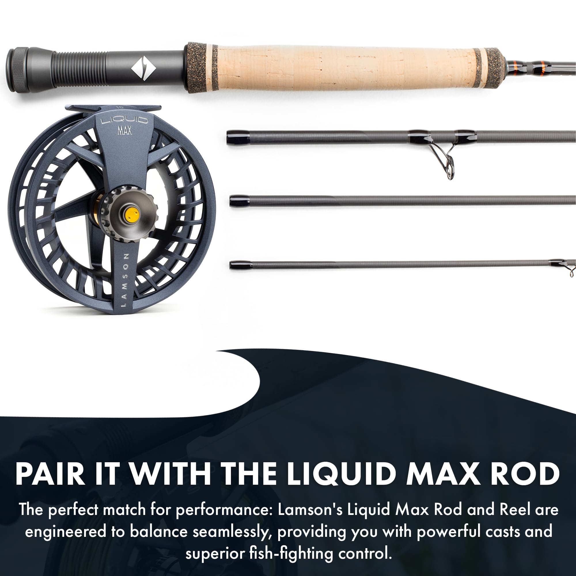 Lamson Liquid Max 10wt IPX8 rating emphasizes proven water sealing for harsh environments.