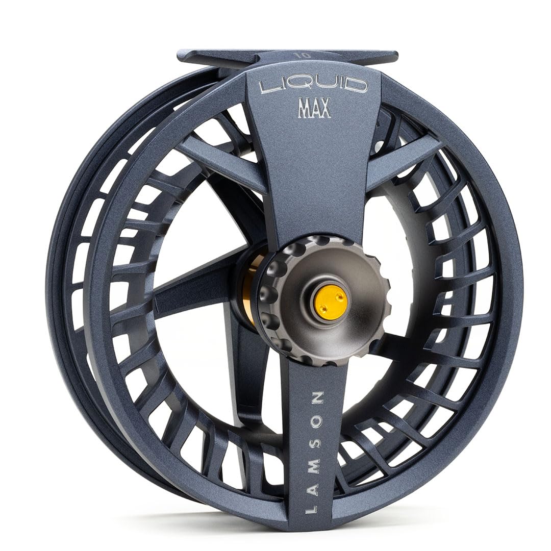 Lamson Liquid Max 10wt reel body for saltwater reliability and durable performance.
