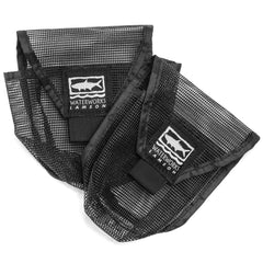 LAMSON Medium Mesh Reel Bag on rod, airflow helps dry reels after use