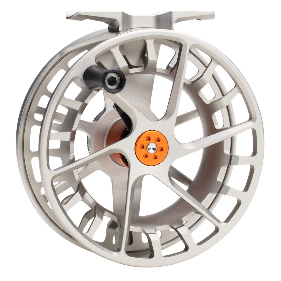 Lamson Speedster S-Series inboard handle improves balance for comfortable casting.
