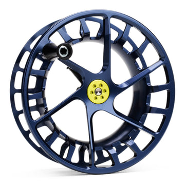 Lamson Speedster S-Series spool in midnight for all-water use with fast retrieve and light weight