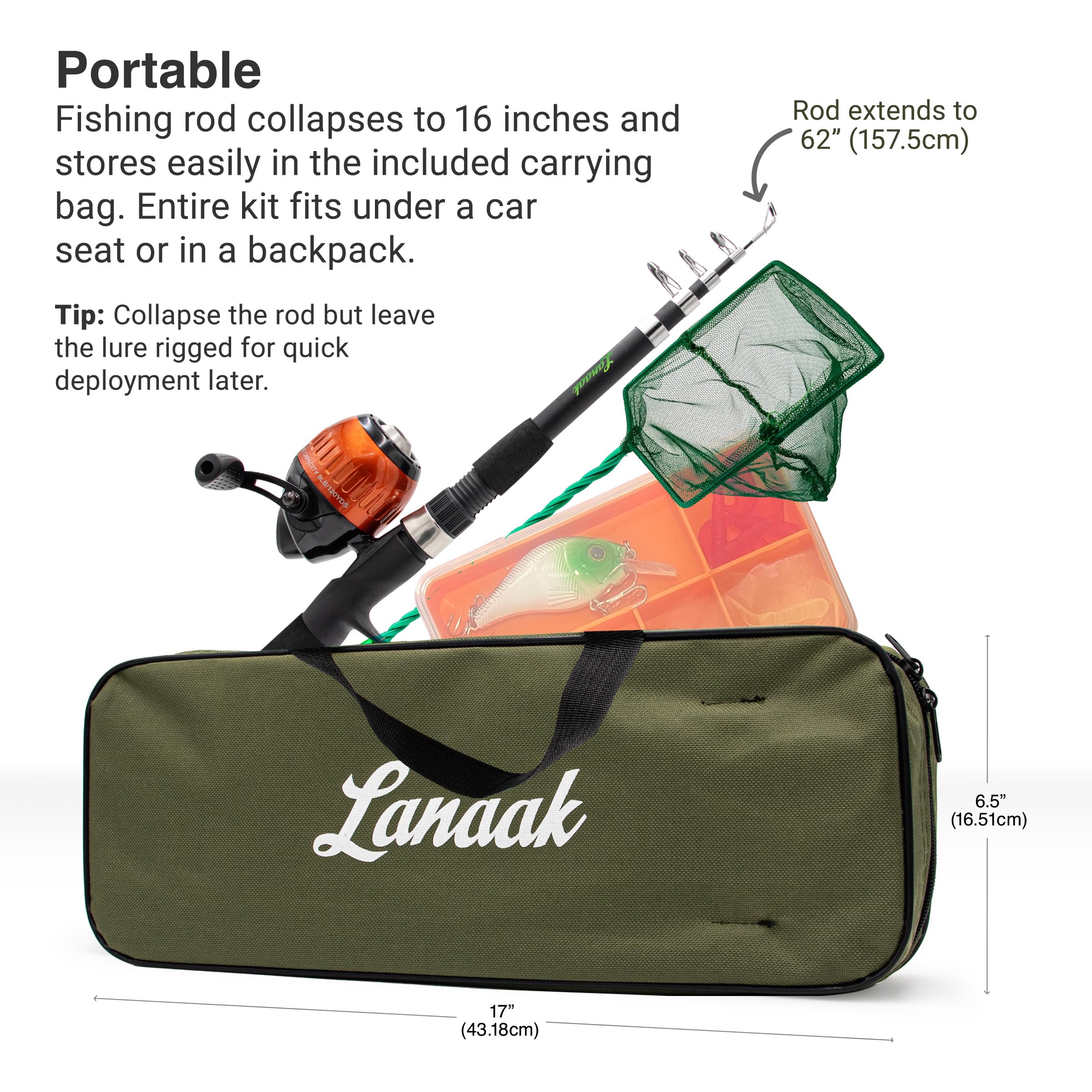 Lanaak tackle box - fully stocked with lures and gear for ready-to-fish adventures.