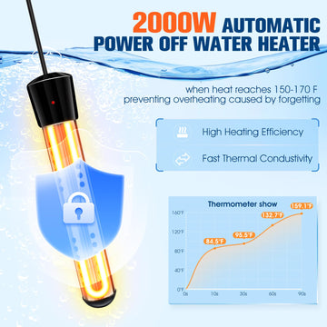 LanBlu portable shower heater hanging setup demonstrates versatile outdoor mounting options.