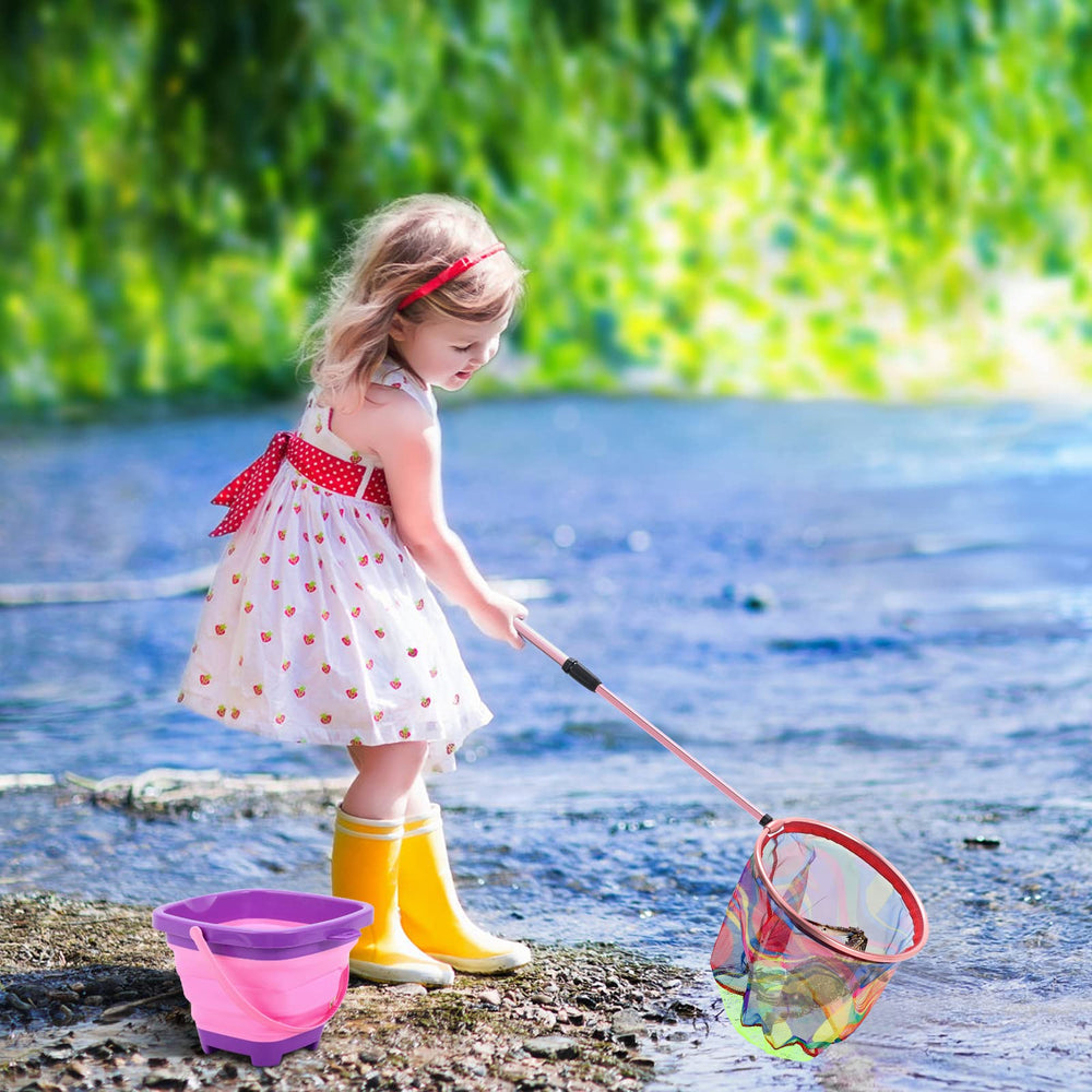 Blue Lanboon kids fishing net assembled