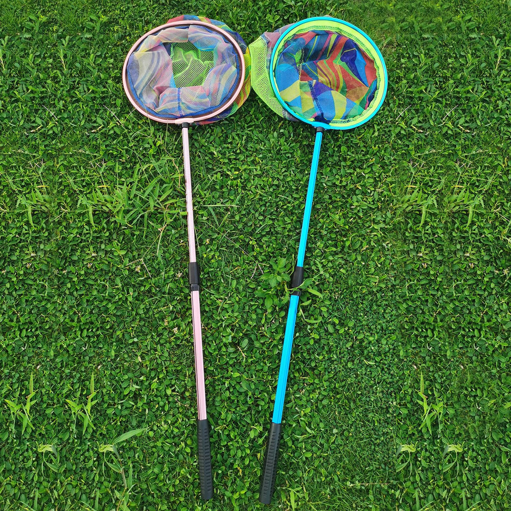 Lanboon kids fishing net dimensions: 10.6 inch diameter, 7.9 inch depth