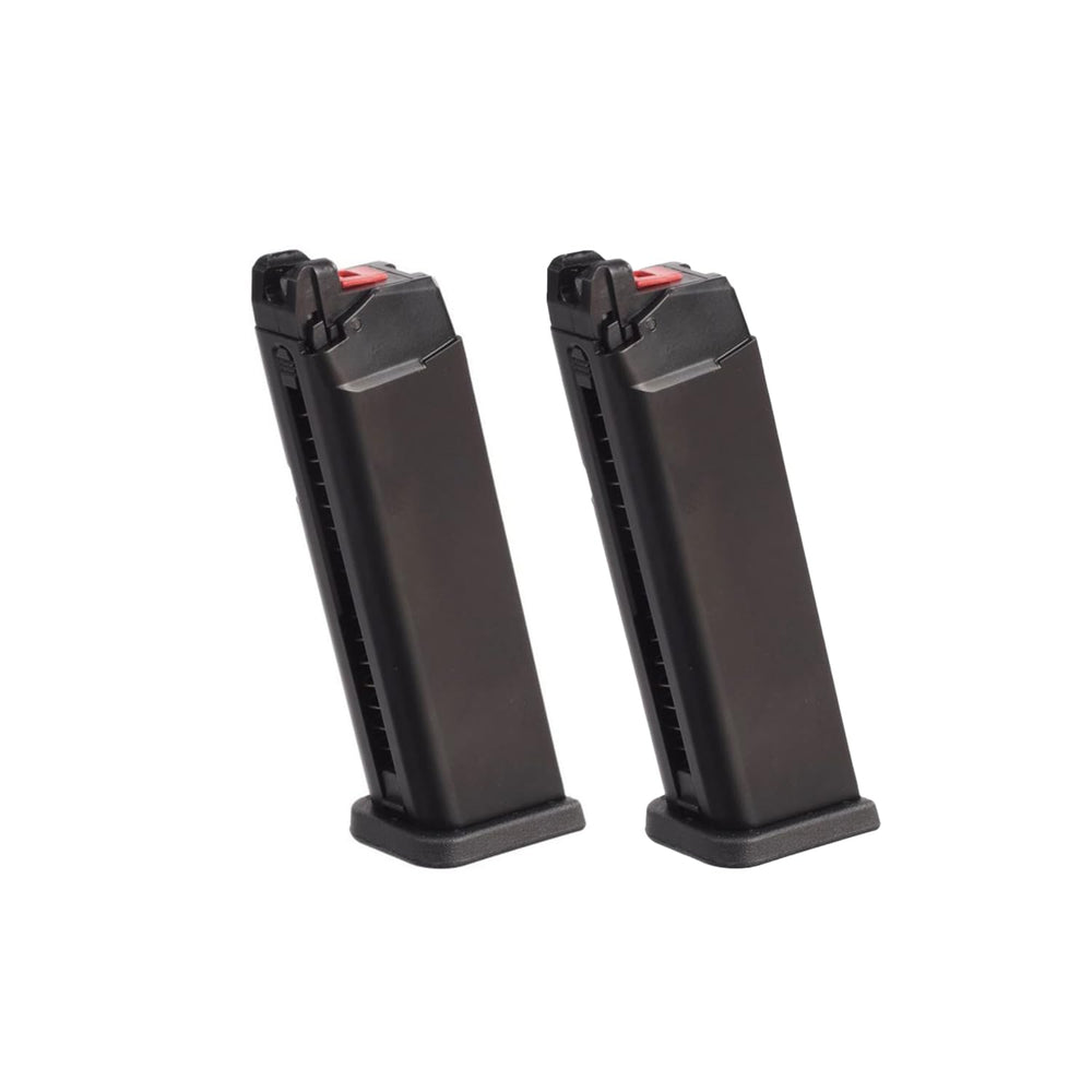 Lancer Tactical Glock magazine, 26-round metal, green gas, for Galaxy GX001, reliable feeding and faster reloads