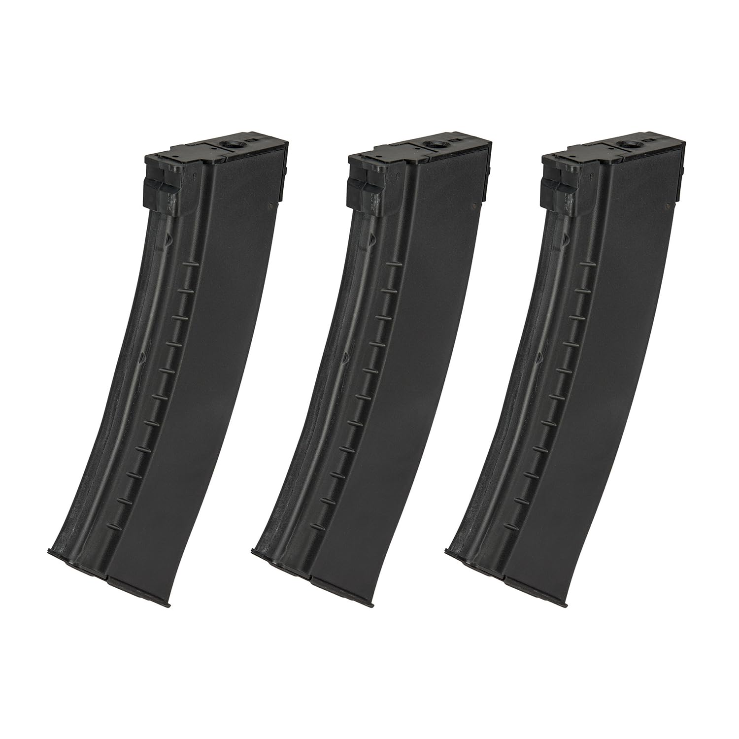 Lancer Tactical AK hi-capacity magazine with bottom winding wheel, easy wind while wearing gloves.