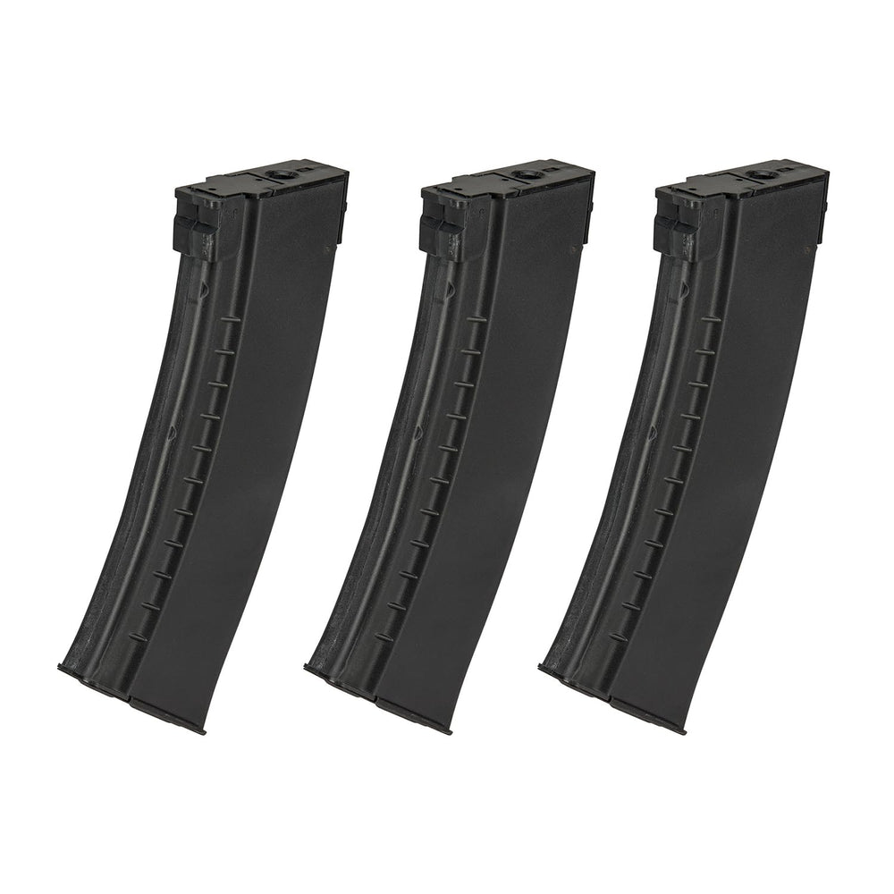 Lancer Tactical AK hi-capacity magazine with bottom winding wheel, easy wind while wearing gloves.