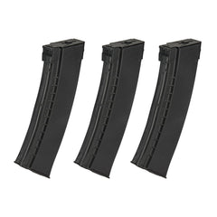 Lancer Tactical AK hi-capacity magazine with bottom winding wheel, easy wind while wearing gloves.