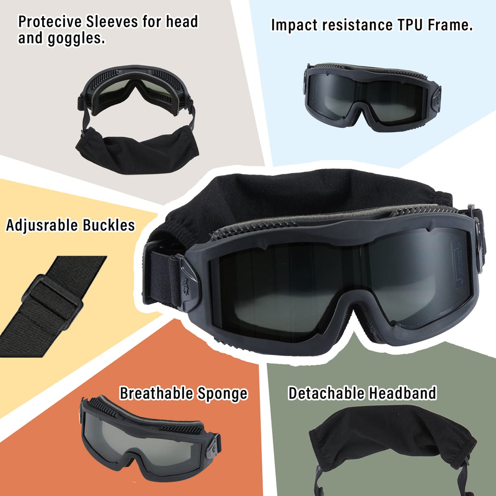Lancer Tactical AERO anti-fog coating reduces fogging in varying light and humidity.