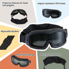Lancer Tactical AERO anti-fog coating reduces fogging in varying light and humidity.