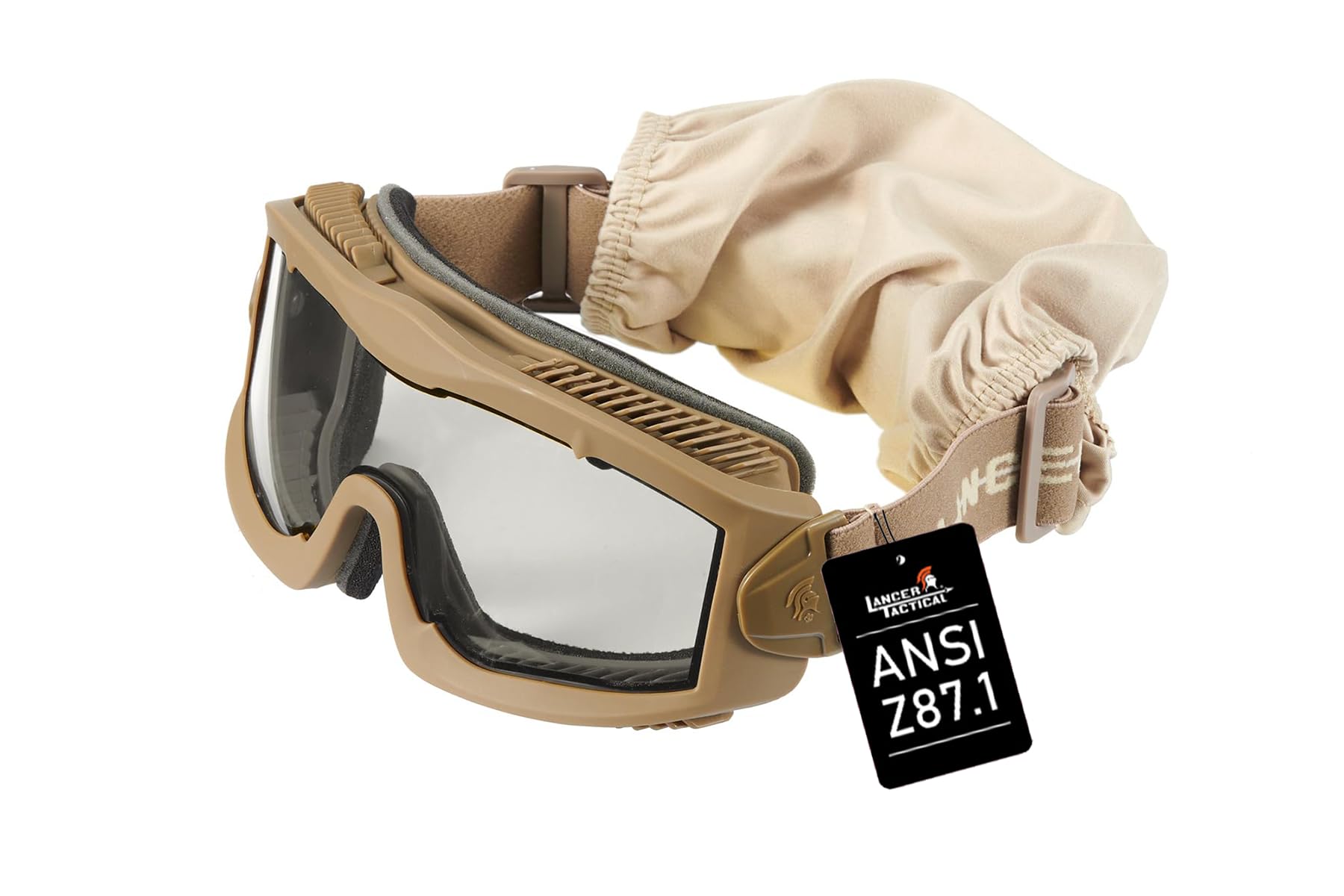 Lancer Tactical AERO goggles with anti-fog lens for clear airsoft gameplay.