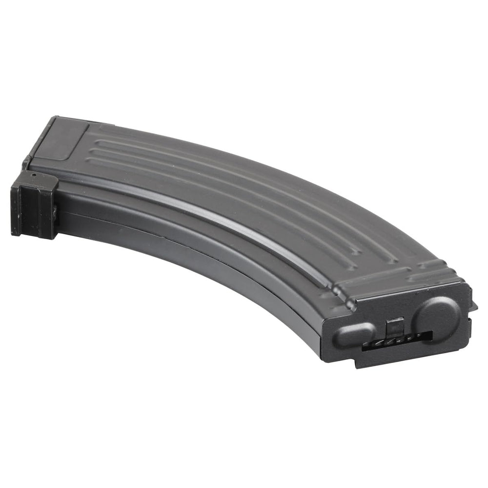 Lancer Tactical AK Gen 2 install view, easy to attach for rapid reloads.