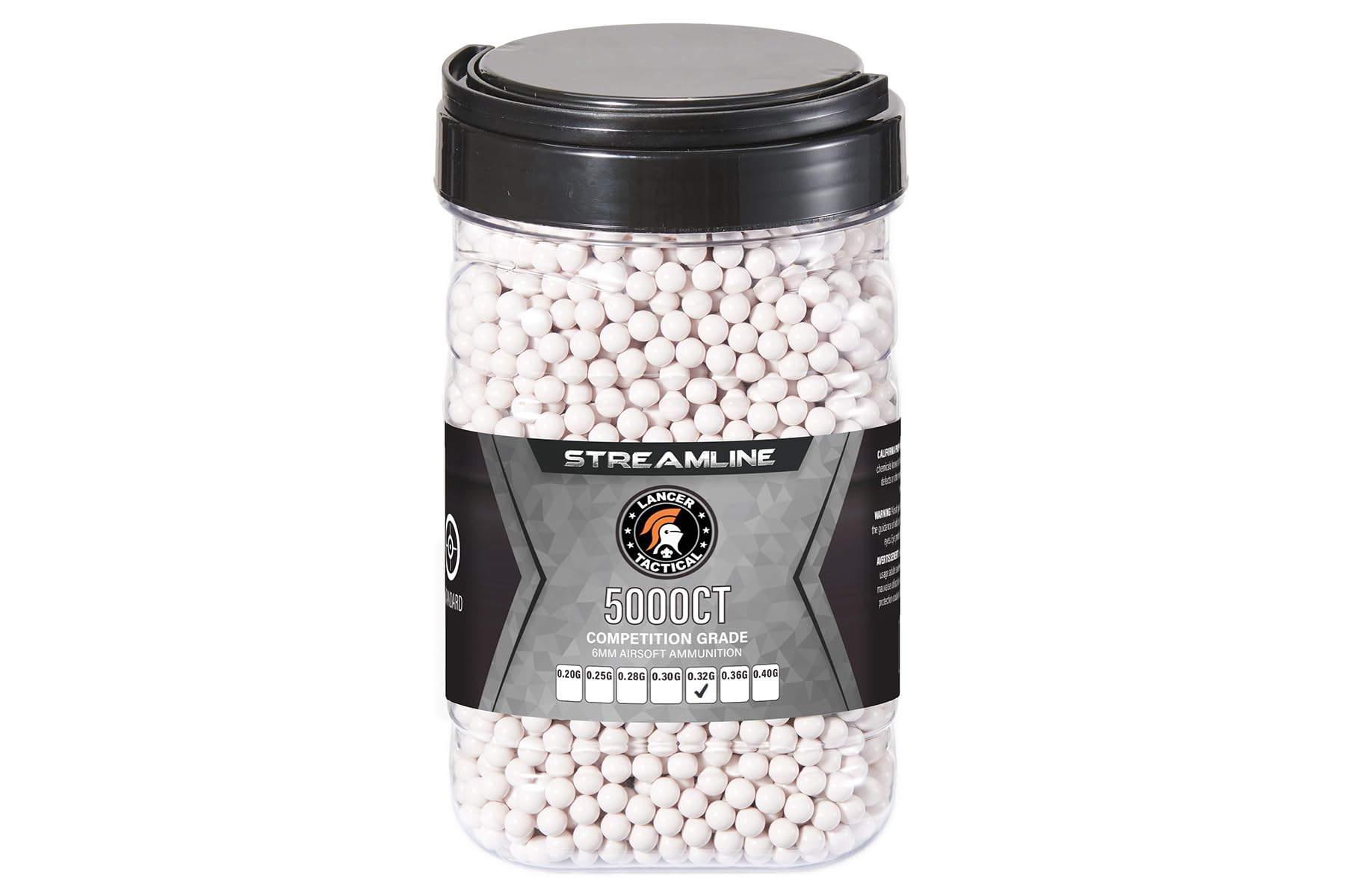 Lancer Tactical BBS 5,000-round bucket shown for efficient field replenishment and quick reloads