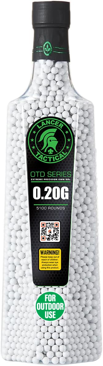 Lancer Tactical BBS 6mm 0.20-0.30g outdoor field bottle supports reliable feeding.