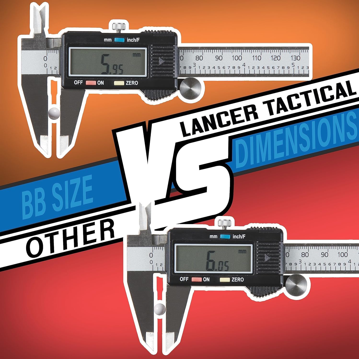 Lancer Tactical BBs aimed at high accuracy and tight groupings.