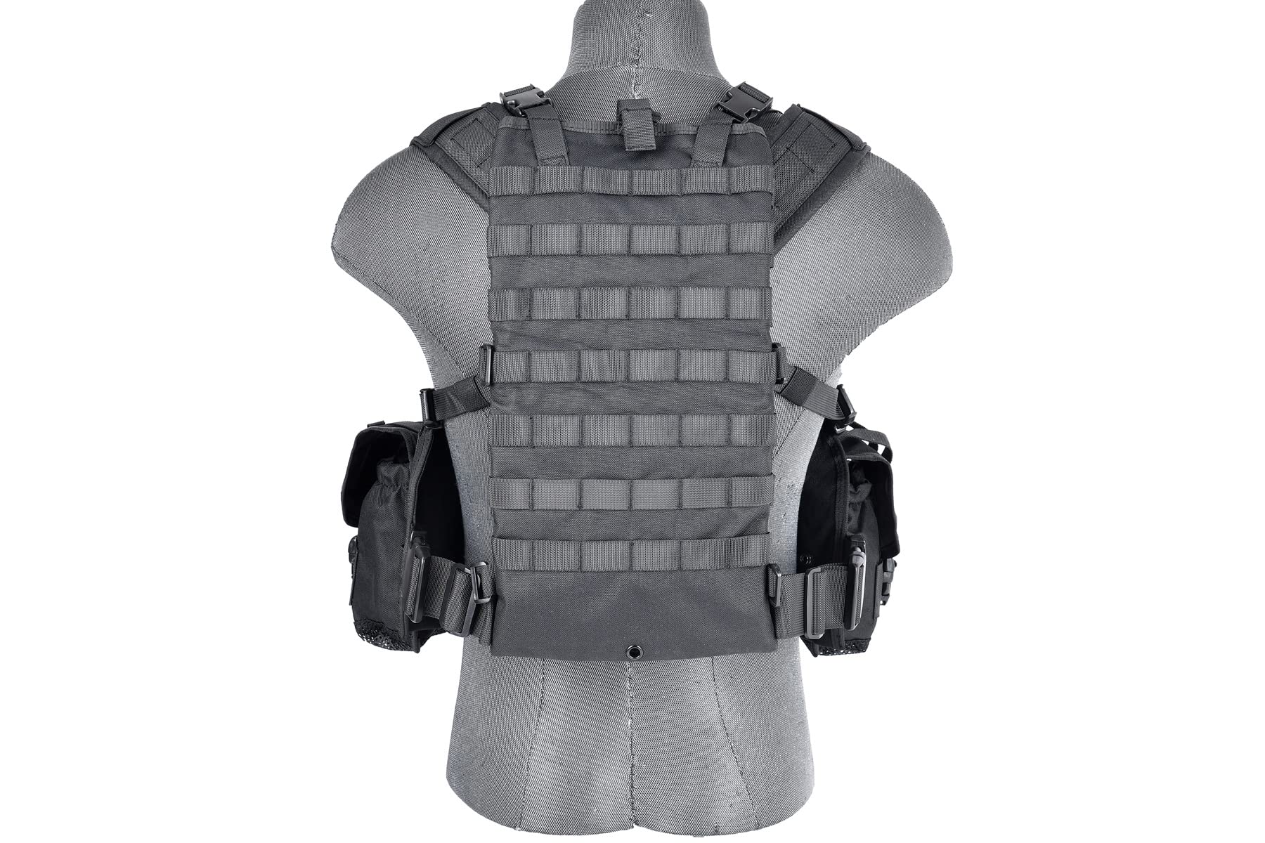 Lancer Tactical chest rig padded shoulder straps for comfortable all-day wear.