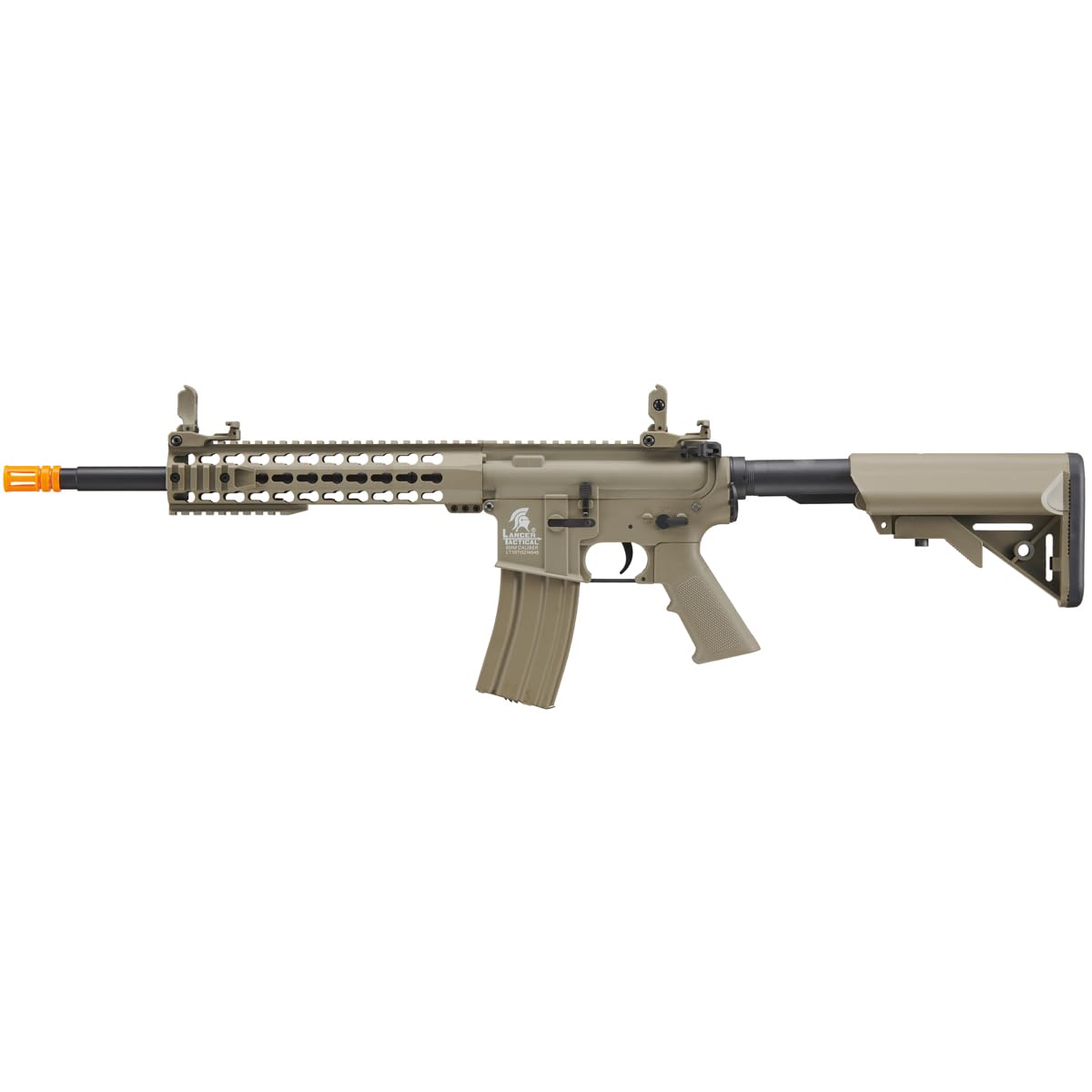 Lancer Tactical Gen 2 M4 Carbine 10in KeyMod rail for modular attachments.