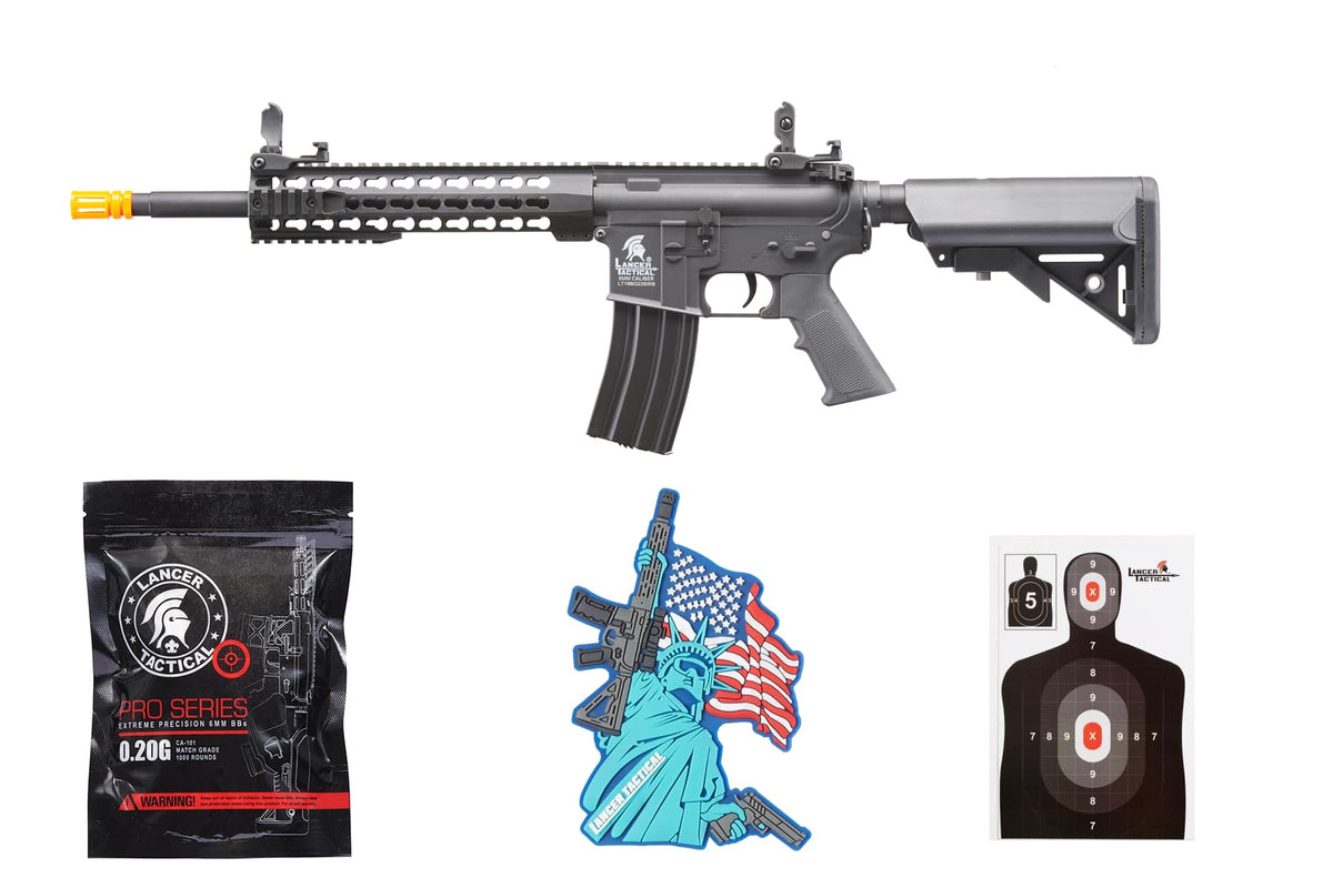 Lancer Tactical Gen 2 M4 carbine with 10-inch KeyMod rail for modular accessories.