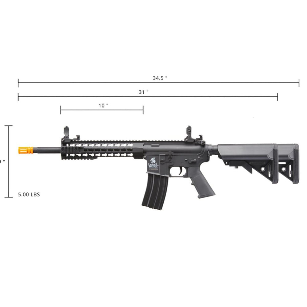 Lancer Tactical Gen 2 M4 designed for 9.6V 1600mAh batteries.