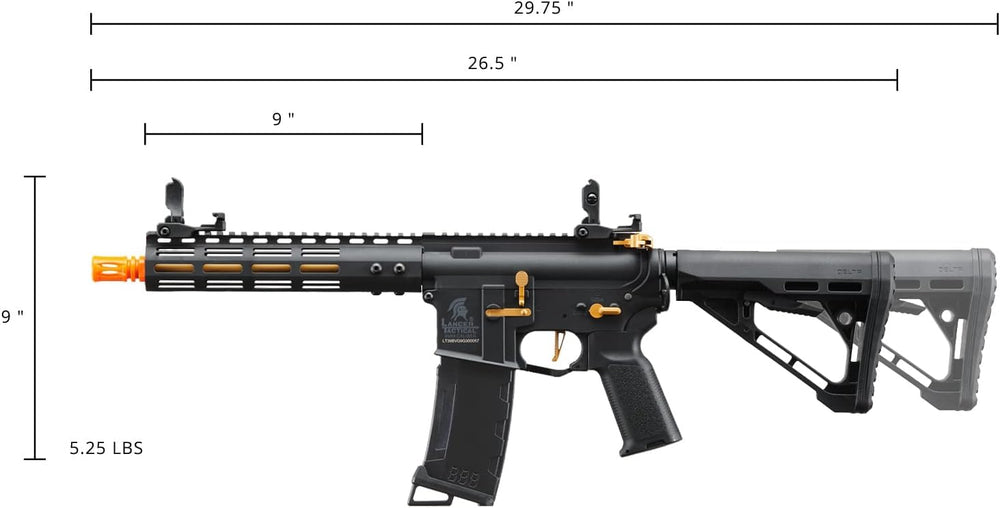 Lancer Tactical Archon Gen 3 9-Inch tightbore barrel improves range and accuracy.
