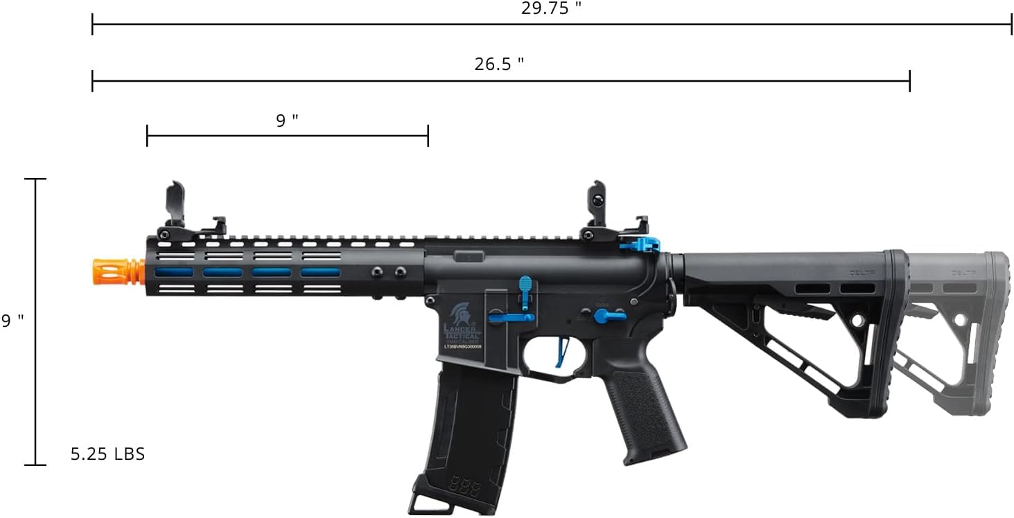 Lancer Tactical Gen 3 reinforced gearbox with 8mm bearings ensures smooth cycling