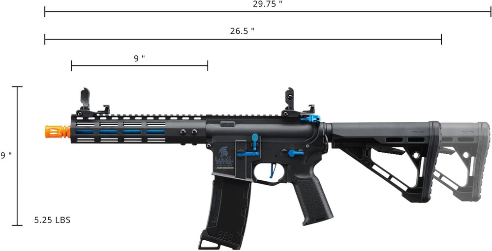 Lancer Tactical Gen 3 reinforced gearbox with 8mm bearings ensures smooth cycling