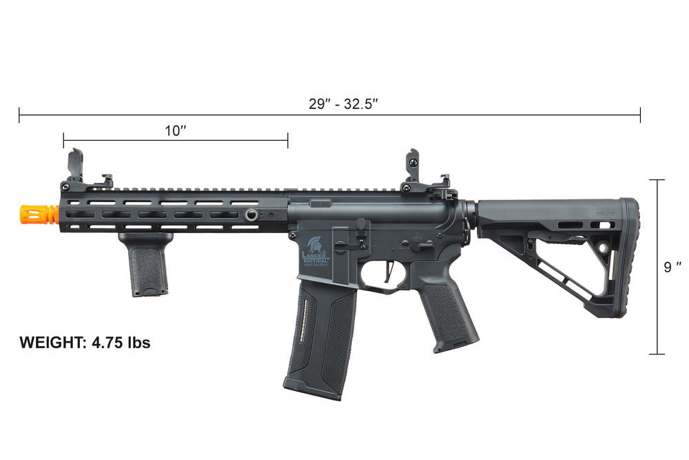 Lancer Tactical Gen 3 Hellion MLOK 10 full-length top rail for optics and accessories.