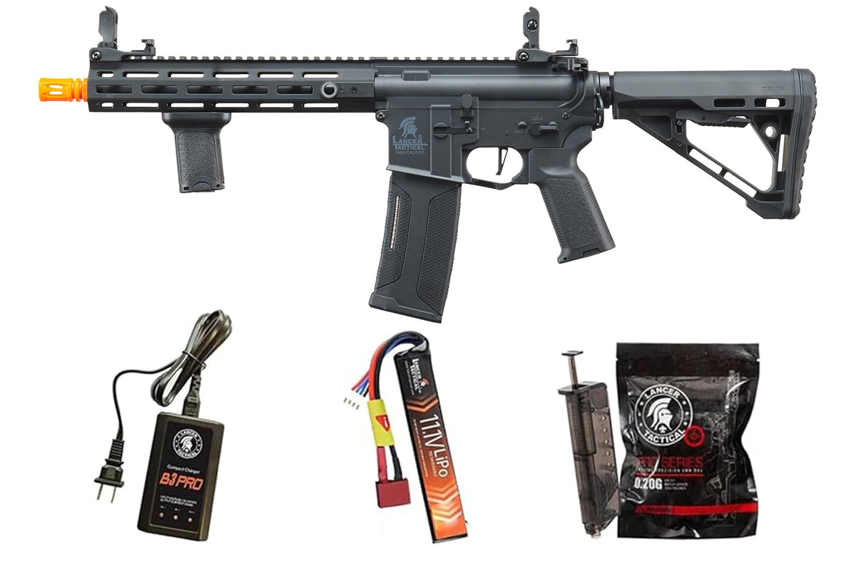 Lancer Tactical Gen 3 Hellion MLOK 10 full polymer body for lightweight durability.