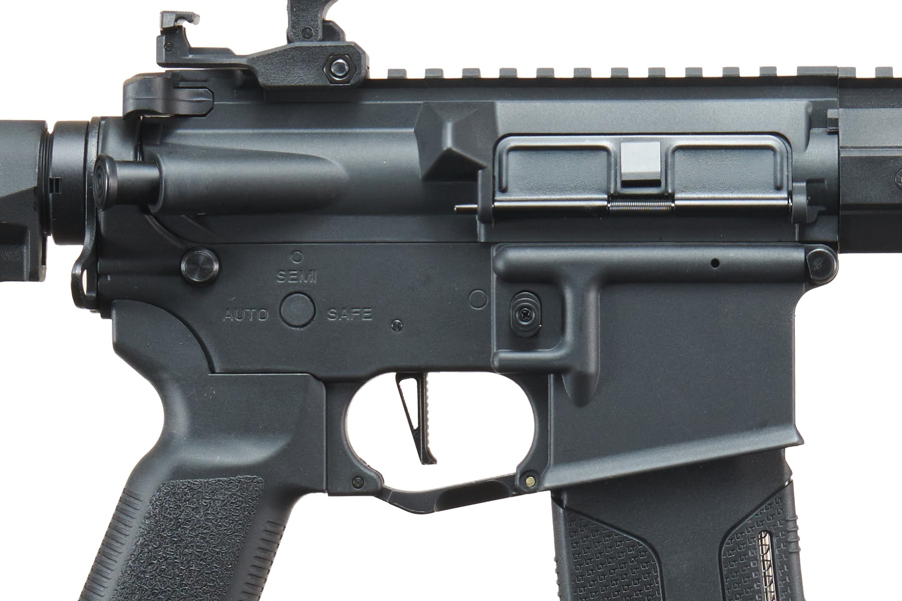 Lancer Tactical Gen 3 Hellion MLOK 10 quick-change spring system for on-the-fly tuning.