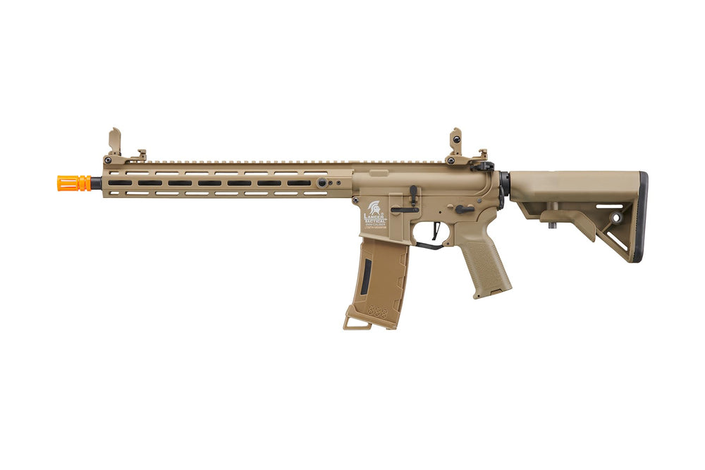 Lancer Tactical polymer airsoft body provides lightweight yet durable performance.