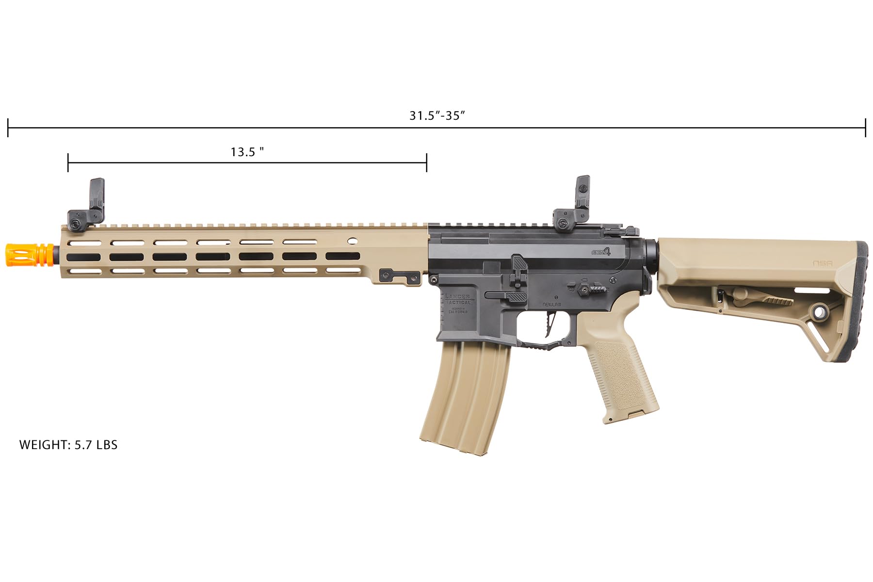 Lancer Tactical 6.03mm tight bore barrel image indicates improved accuracy at range.