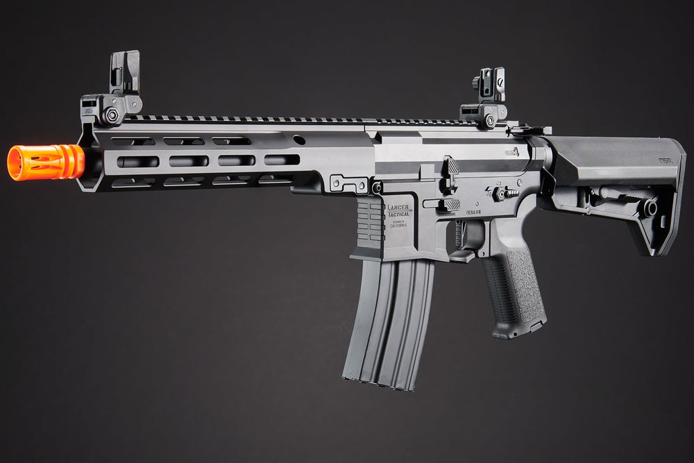 Lancer Tactical Nebula II ETU Predator Stalker ambidextrous controls enhance handling in fast scenarios.