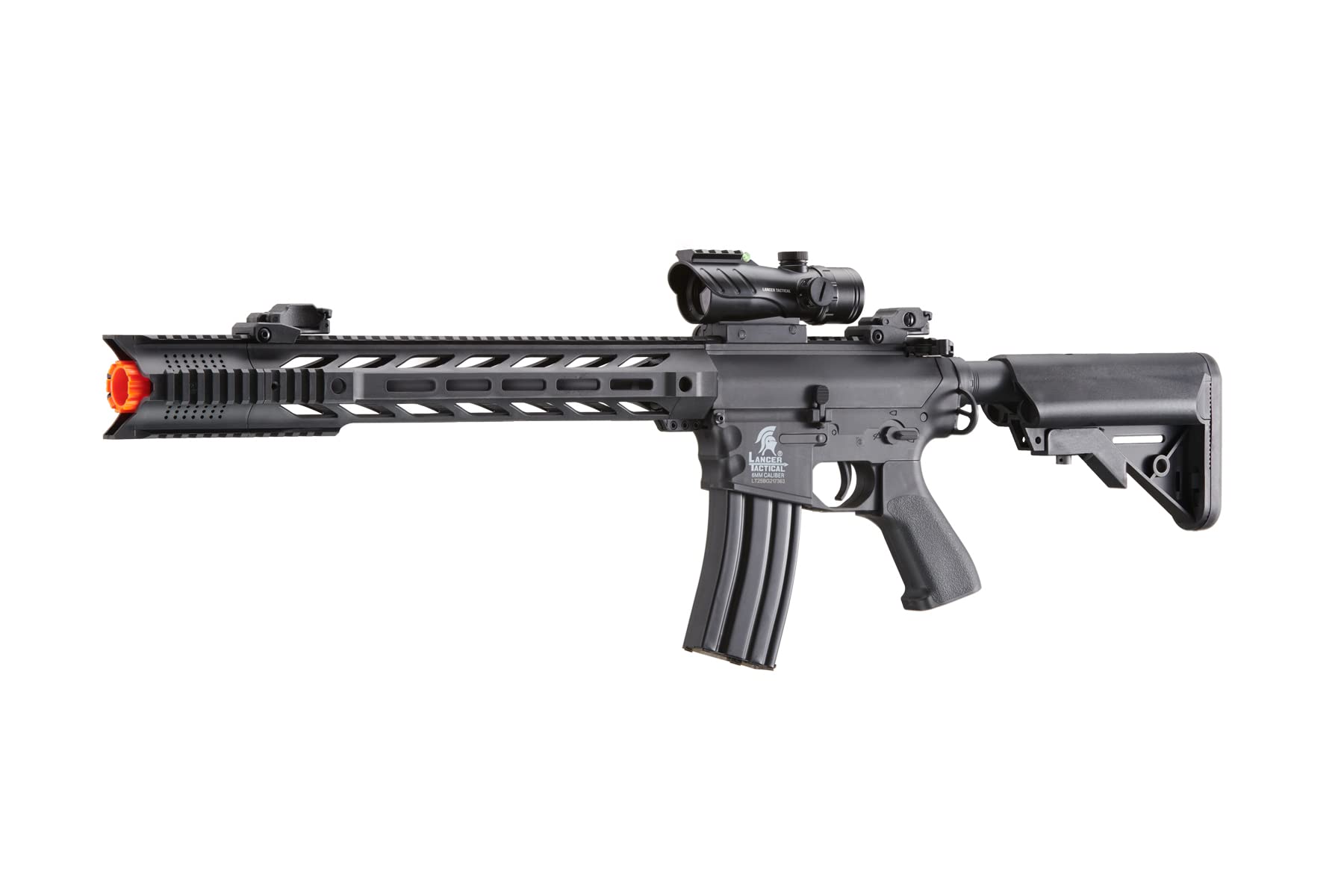 Lancer Tactical Gen II Interceptor nylon reinforced body for durable airsoft performance.