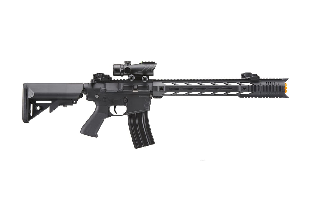 Lancer Tactical Gen II Interceptor top optic rail supports scopes and magnifiers.