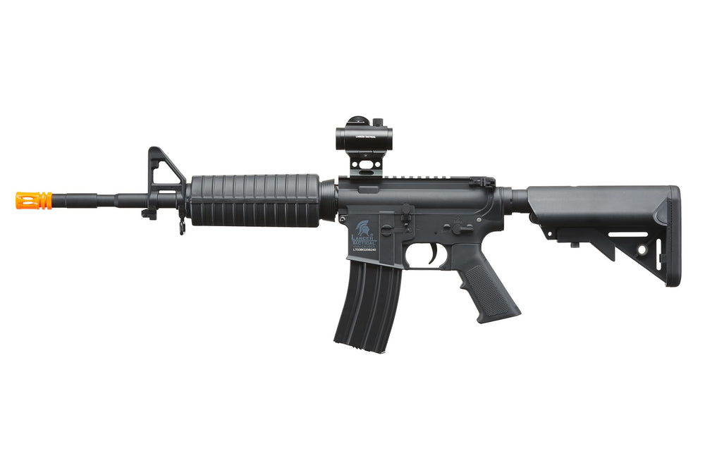 Lancer Tactical Gen 2 M4A1 carbine polymer stock and grip, ergonomic control during extended skirmishes.