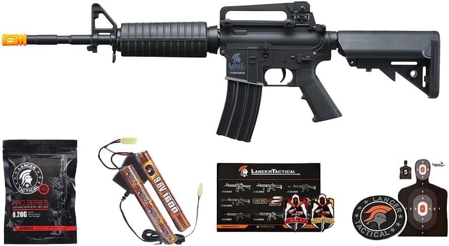Lancer Tactical Gen 2 M4A1 carbine polymer upper receiver, durable for field play.