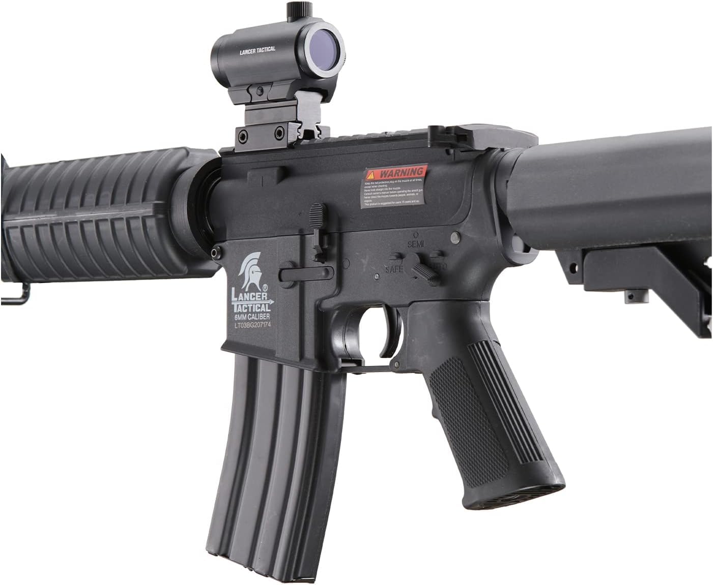 Lancer Tactical Gen 2 gearbox and motor, rapid fire and smooth operation.