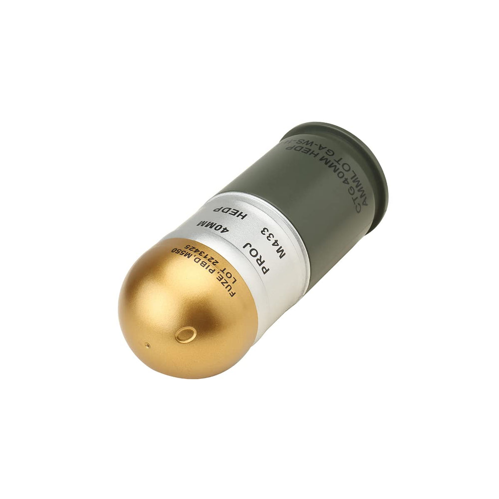 Close-up of gold finish detailing on Lancer Tactical dummy shell.