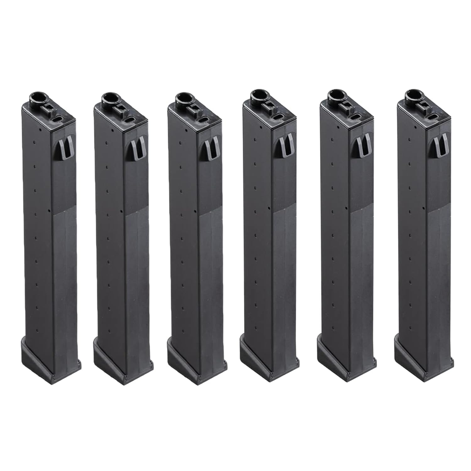Lancer Tactical LT-35 120-round magazine, top view, durable polymer for reliable feeds.