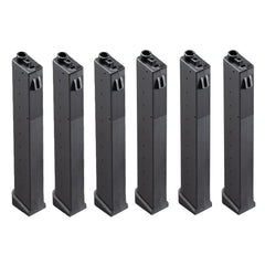 Lancer Tactical LT-35 120-round magazine, top view, durable polymer for reliable feeds.