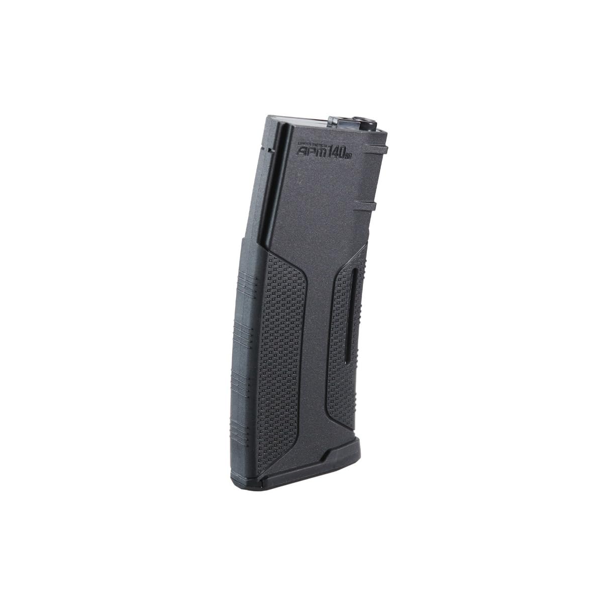 Lancer Tactical magazine textured grip panel aids secure handling during mag changes