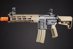 Ambidextrous controls on Nebula II ETU improve one-handed operation.