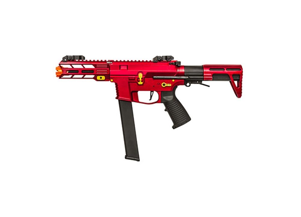 Lancer Tactical Nemesis X9 PDW front view showcases compact airsoft design for CQB