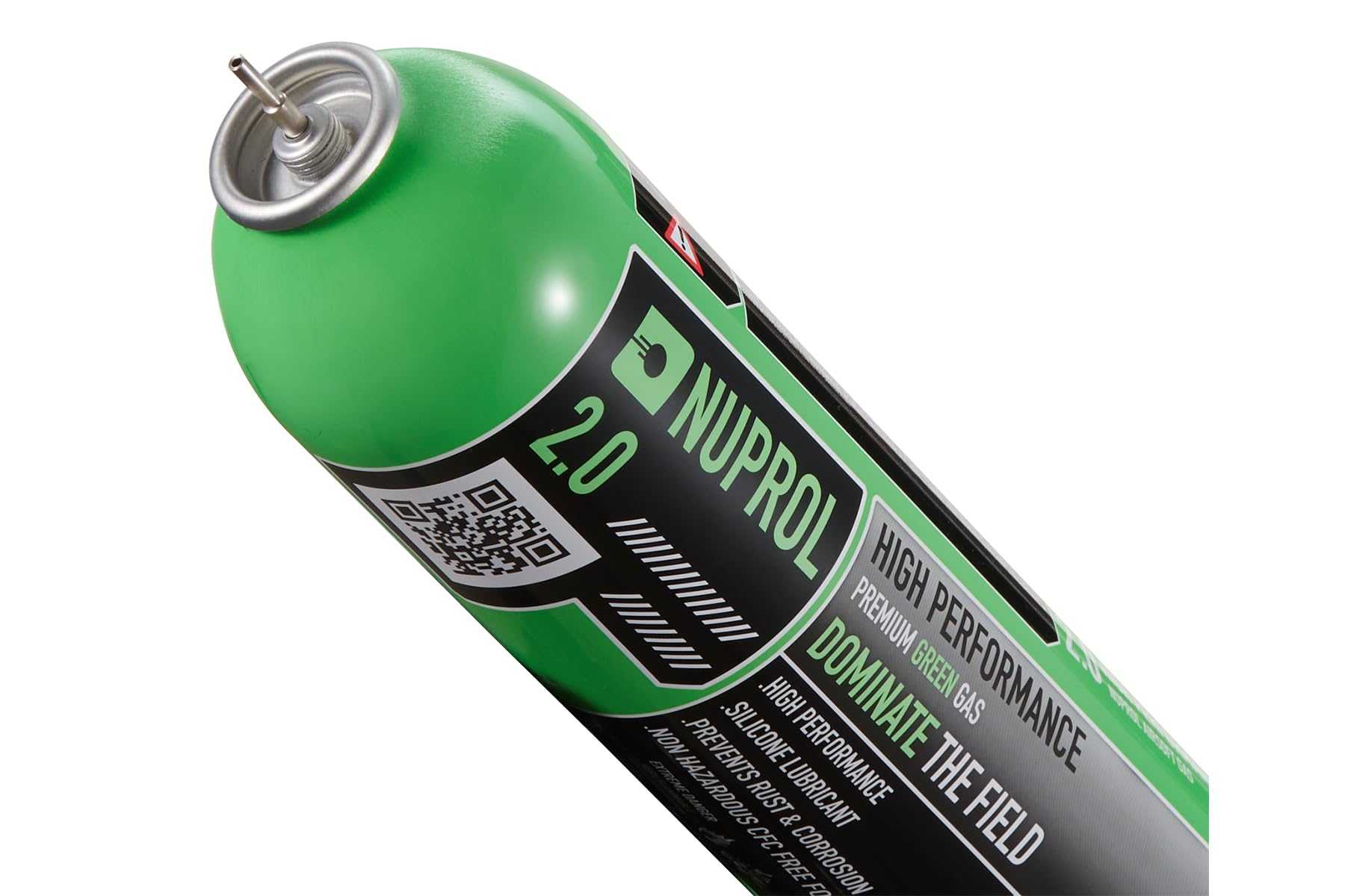 Usage-ready Nuprol 2.0 Ultimate Strong gas pack in field setting for airsoft