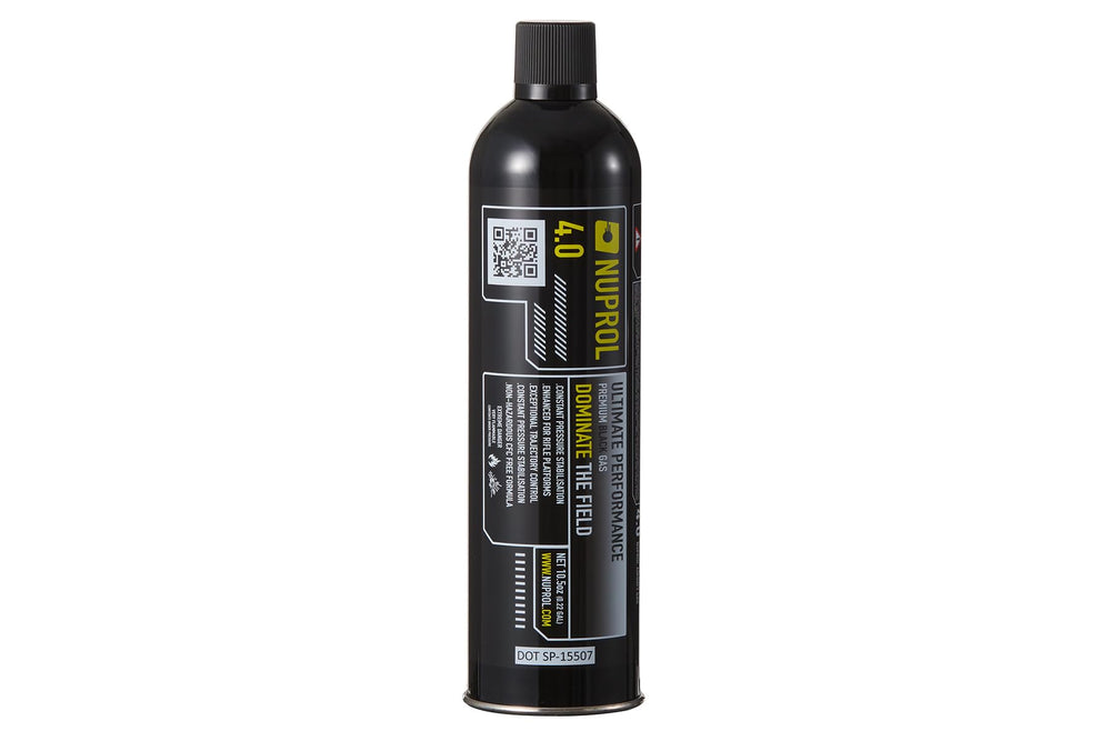Lancer Tactical Nuprol 4.0 green gas 1000ml pack close-up for quick reloads.