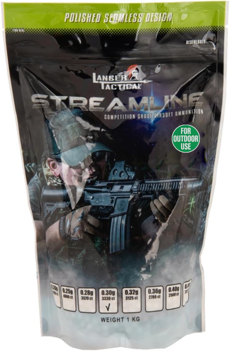 Lancer Tactical 0.20g BB pack for fast shooting on outdoor fields.