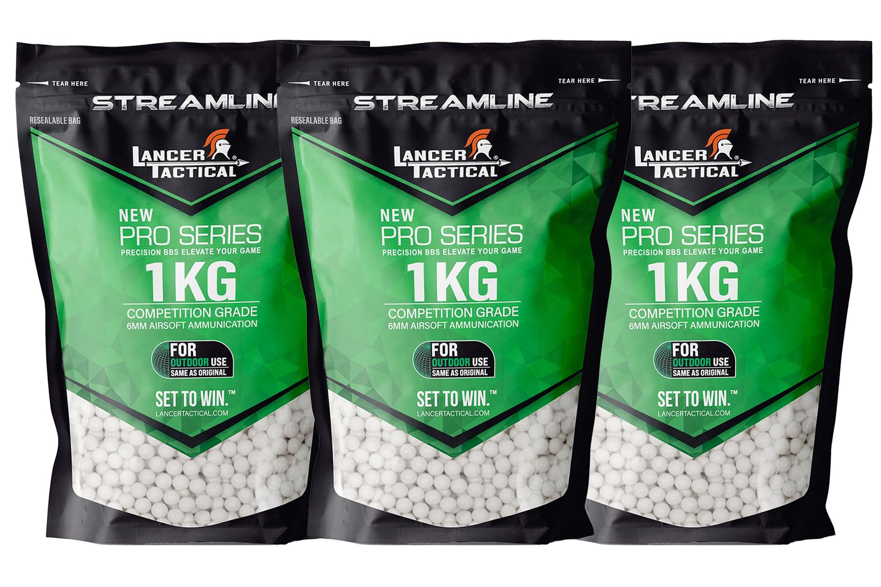 Lancer Tactical outdoor field BBs bulk 0-20g white for reliable feeding and accuracy