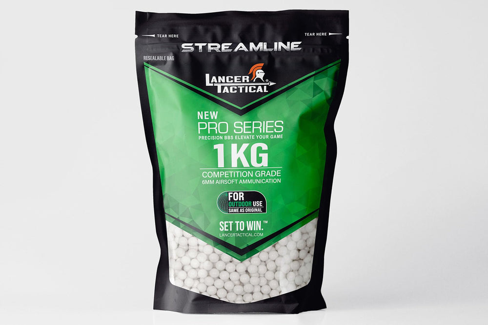 Lancer Tactical outdoor field BBs bulk 0-30g white for improved flight stability and range